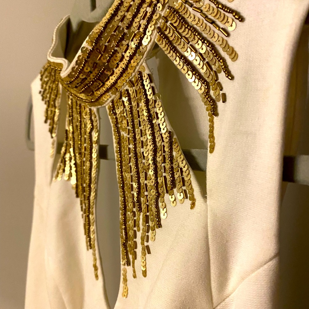 Ark and co cocktail mini dress with gold embellishments